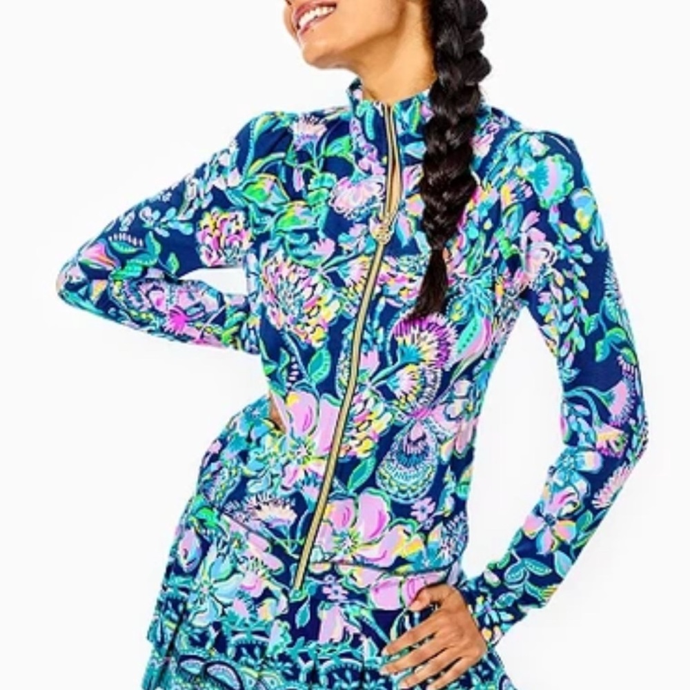 Lilly Pulitzer Jordanna Jacket in High Tide She’s Got Sol M
